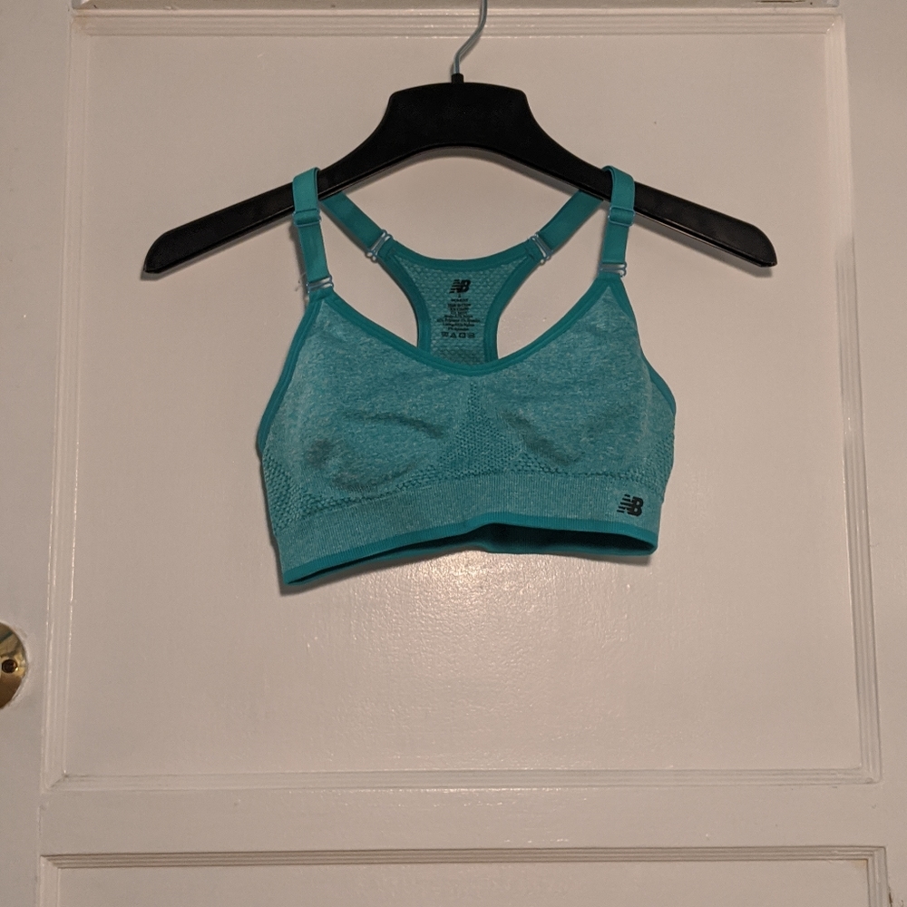 NB New Balance Sports Bra Blue Turquoise Green